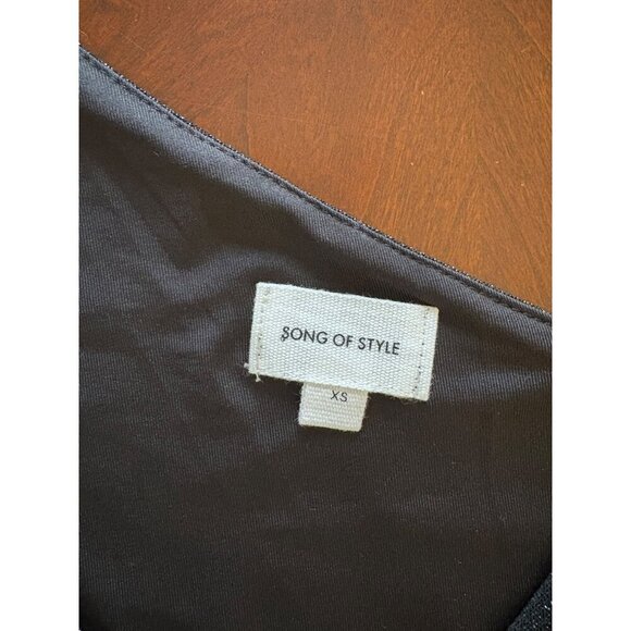 REVOLVE Song of Style NWT Wilbur Midi Dress in Black Metallic Size XS - Picture 9 of 12